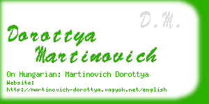 dorottya martinovich business card